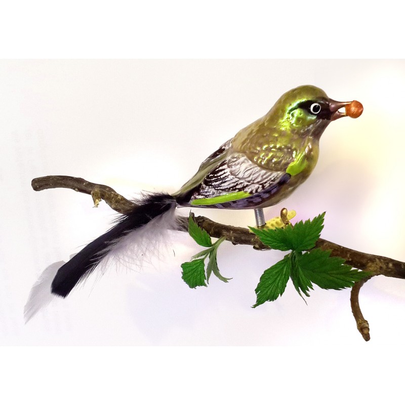 Greenfinch made of mouth-blown glass Greenfinch made of mouth-blown glass
