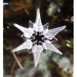 Oven-fused glass star