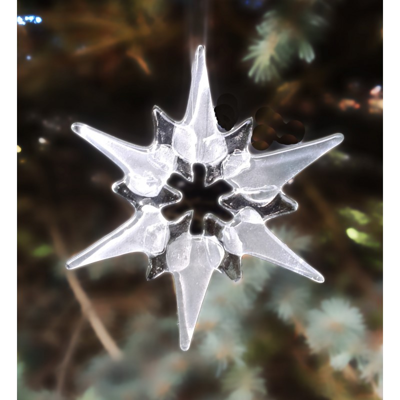 Oven-fused glass star Oven-fused glass star