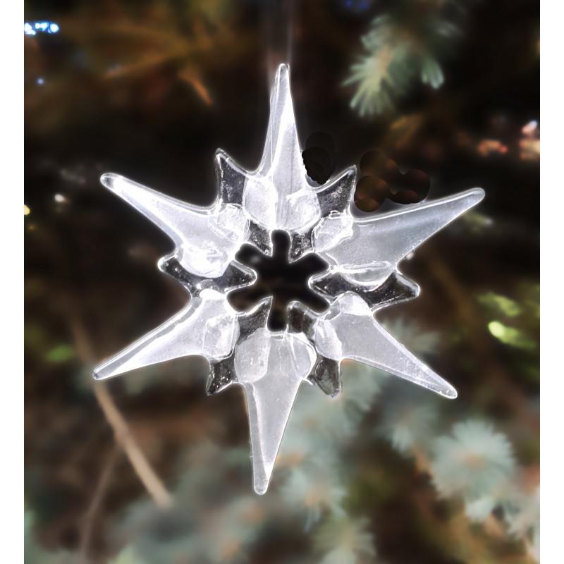 Oven-fused glass star