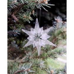 Oven-fused glass star