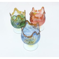 Windlichter aus Glas in Tulpenform