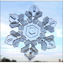 Snowflake fused from glass