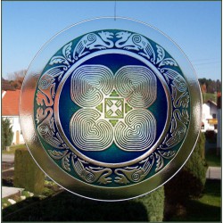 Cloverleaf Labyrinth made of oven-melted glass