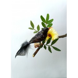 Mouth-blown mini blackbird