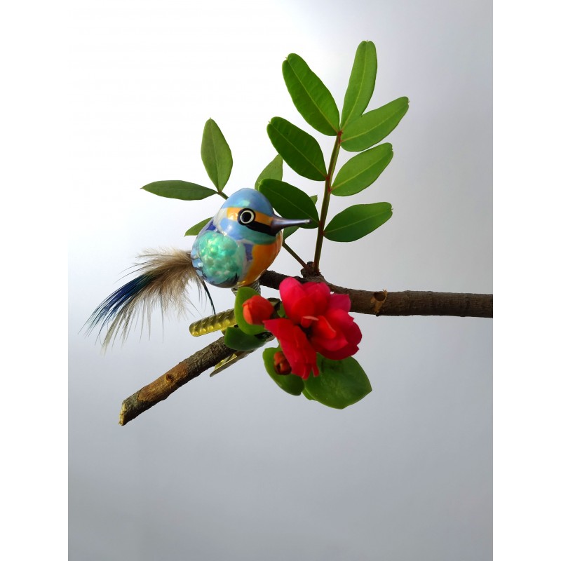 Miniature kingfisher mouth-blown