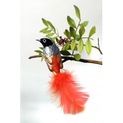 Gartenrotschwanz aus Glas