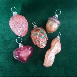 Mini shaped ornaments 5 pieces